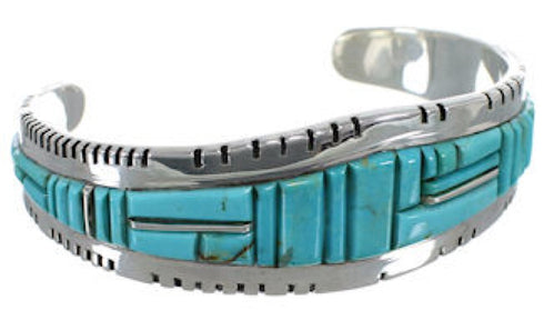 Sterling Silver Turquoise Southwest Jewelry Cuff Bracelet EX27399